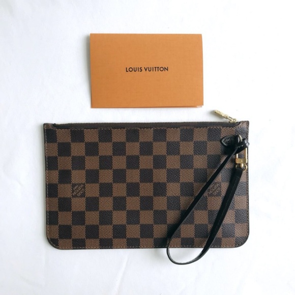 Louis Vuitton Handbags - LOUIS VUITTON Neverfull Damier Wristlet Red